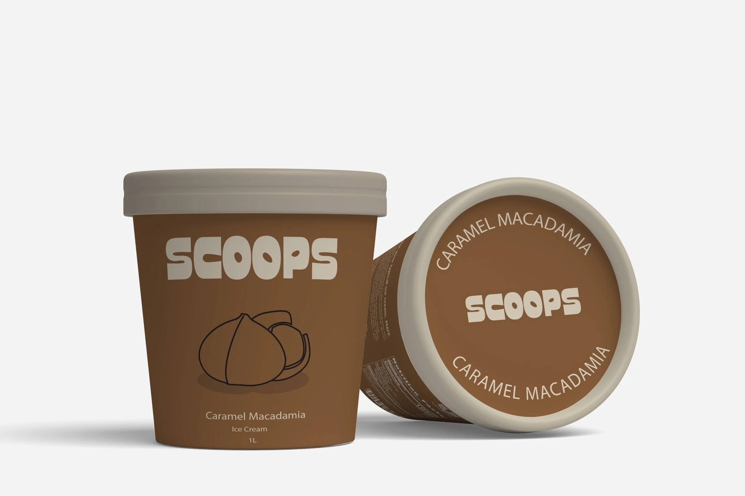 Caramel macadamia tubs